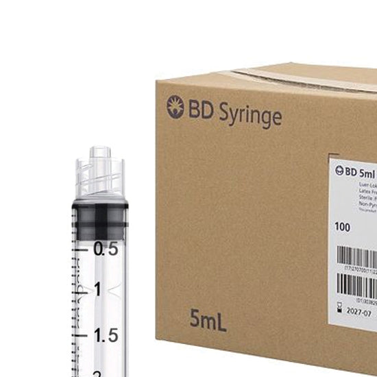 BD Syringe Luer Lock 5ML BOX-100