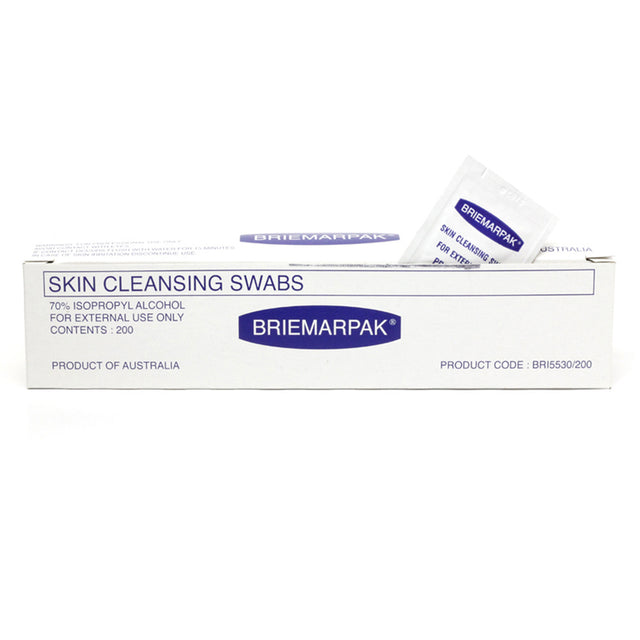 Alcohol Prep Pads / swabs Briemar - Box of 200