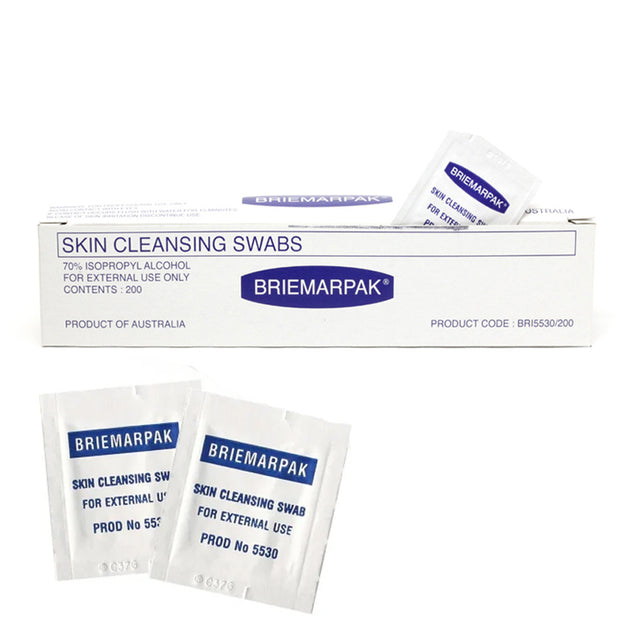 Alcohol Prep Pads / swabs Briemar - Box of 200