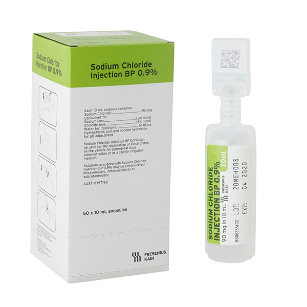 Sodium Chloride Saline 0.9% Injection - 10ml - Box-50
