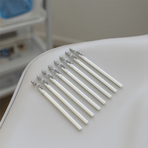 White Pencil / Drawing Up / Sharpener Lid - 12 x Pencils