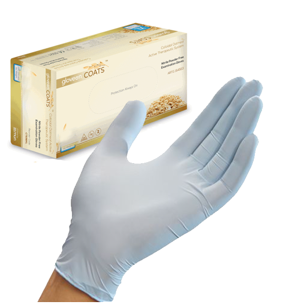 COATS® Oatmeal Coated - Nitrile Exam Gloves - Box of 200