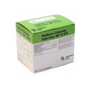Sodium Chloride (Saline) 0.9% Injection - 5ml - Box- 20