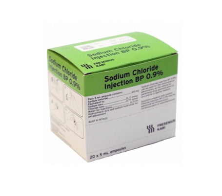 Sodium Chloride (Saline) 0.9% Injection - 5ml - Box- 20