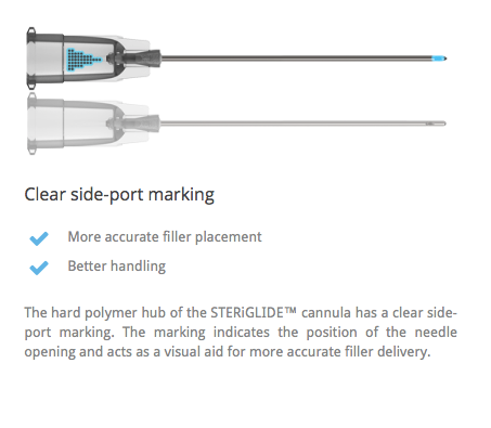 STERIGLIDE DERMAL FILLER CANNULA