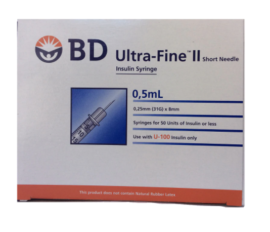 BD ins syringe - Box of 100