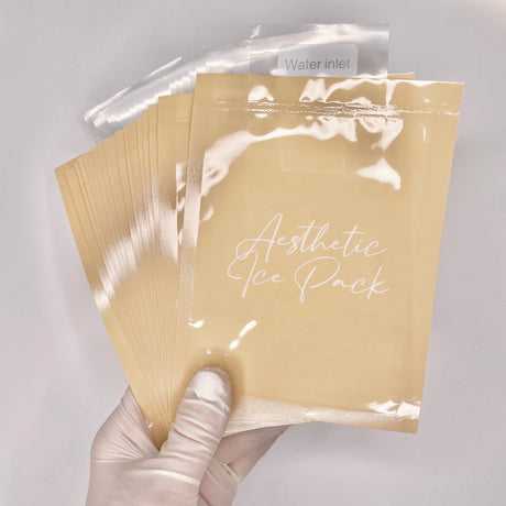 Tan Disposable Aesthetic Ice Pack / Fill and Freeze /  x 20