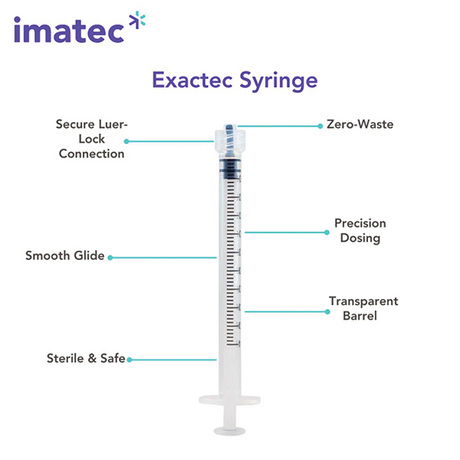 1ml Low Dead Space Syringe Luer Lock - BOX OF 100
