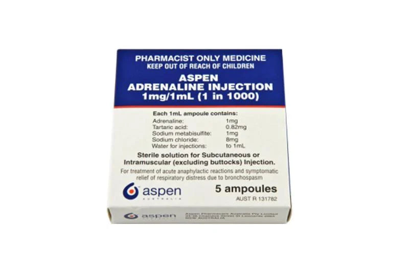 Adrenaline Injection 1:1000 5x1mL