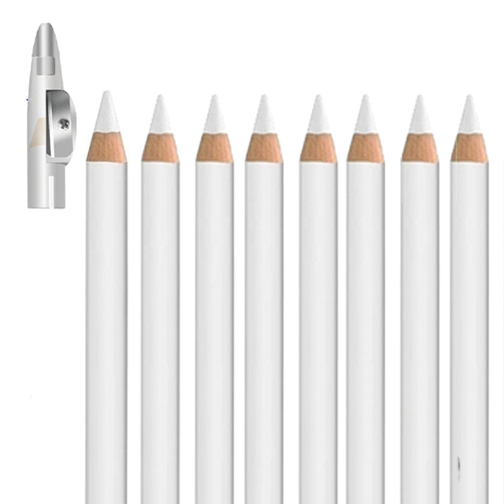 White Pencil Drawing Up with Sharpener Lid - Custom Logo x 1000 Pencils