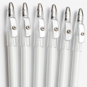 White Pencil / Drawing Up / Sharpener Lid - 12 x Pencils