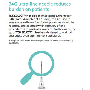 TSK Select Needle (TSN) Low Dead Space Needle - Box Of 100