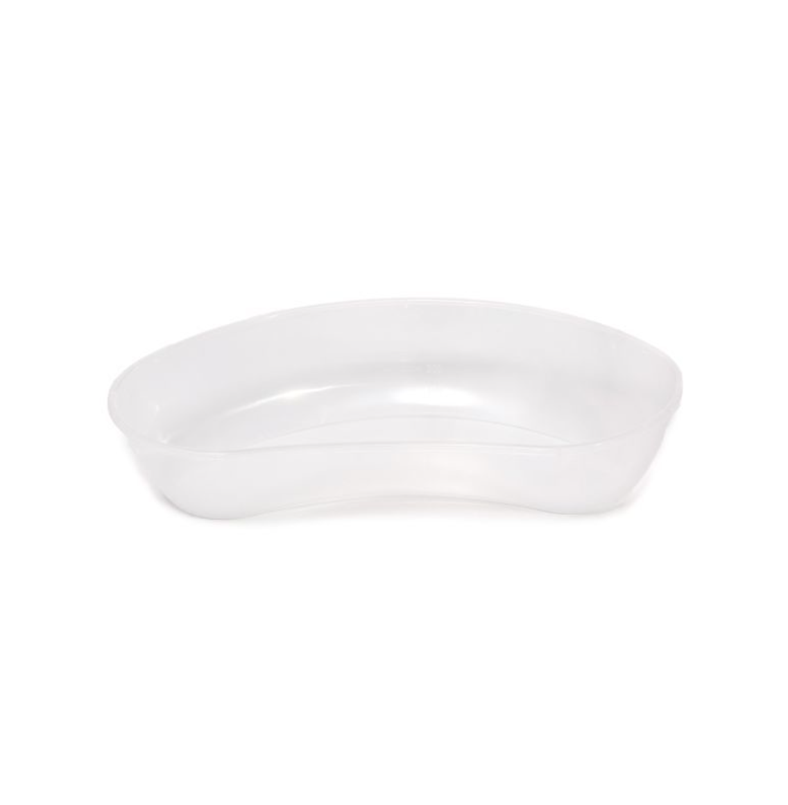 KIDNEY DISH 210MM CLEAR PLASTIC