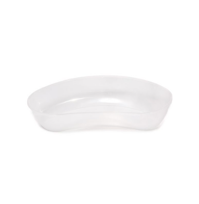 KIDNEY DISH 210MM CLEAR PLASTIC