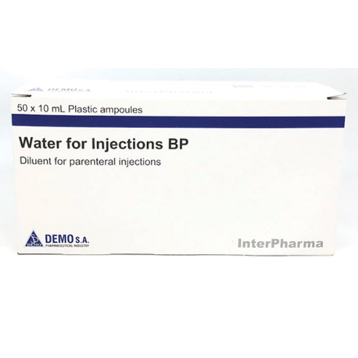 Water for Injections BP 10mL Ampoules - Box/50 – Medical Aesthetic Supplies