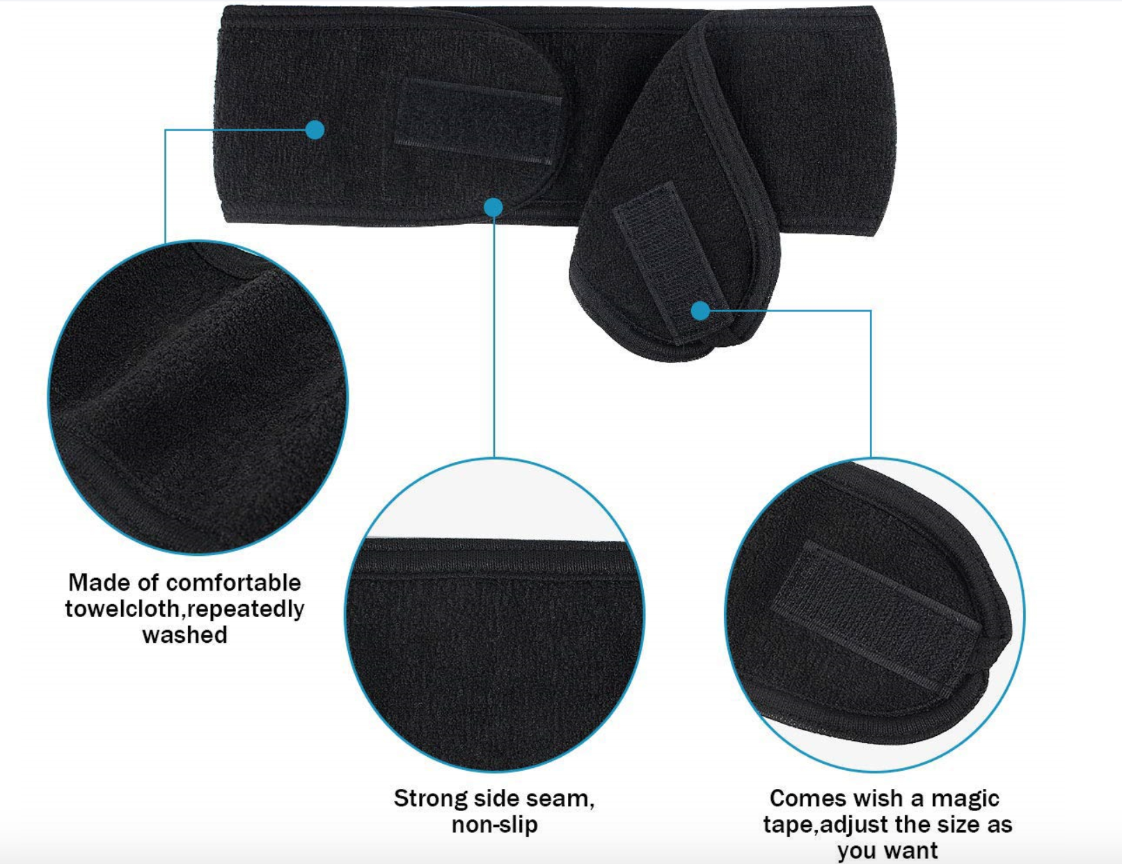 Spa Headband Black / White