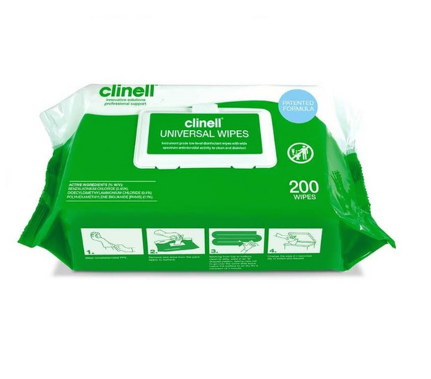 XL Clinell Universal Wipes - Pkt of 200